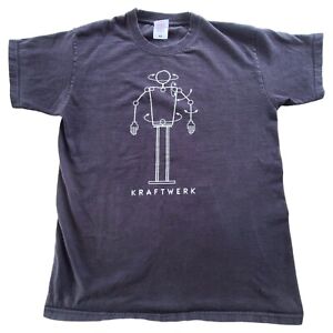 Vtg Kraftwerk Men's Medium Band Shirt Rare Black Heavy Cotton Robot