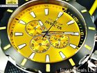 Invicta Men's 52mm SPEEDWAY TURBO Chronograph YELLOW DIAL Black/Yellow SS Watch