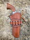 TOOLED HOLSTER LEATHER WESTERN RIG GUN BELT DROP LOOP SASS DOUBLE USA