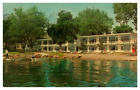 Postcard Chrome Thunderbird Lodge Crescent Beach Milford Iowa 1962