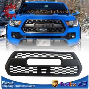 Matte Black Front Bumper Grille Fits 2016-2022 Toyota Tacoma Mesh Upper Grill (For: 2021 Tacoma)
