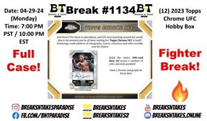 SEAN STRICKLAND 2024 Topps Chrome UFC Hobby CASE 12 BOX Break #1134