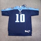 Vince Young Tennessee Titans Jersey Mens Size XL Blue Stitched Football DS3