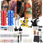 Complete Tattoo Kit Professional 2 Machine Rotary Set GUN 20 Colors Ink Grip Tip