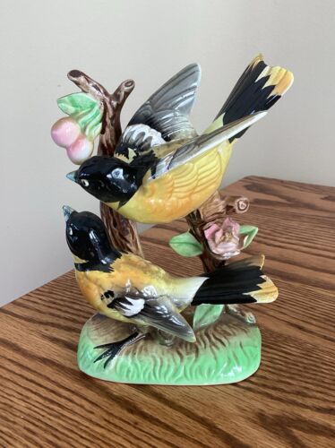 Ceramic Oriole Birds Vintage Figurine