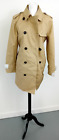 NEW W. Tags Coach Branded Beige Short Trench Coat Size Large  - P280