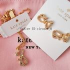 New Kate Spade Gold Plated  Zircon Cute Golden Cat Ear Stud Necklace Suit