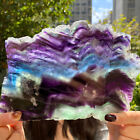 2.69LB Natural beautiful Rainbow Fluorite Crystal Rough stone specimens cure