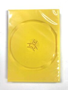 Sales! NEW, 2PCS YELLOW 14MM Single DVD Case with Sleeve, Free Shipping