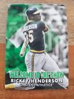 Rickey Henderson 2022 Topps Series 1 Welcome to the Show Insert Oakland A's