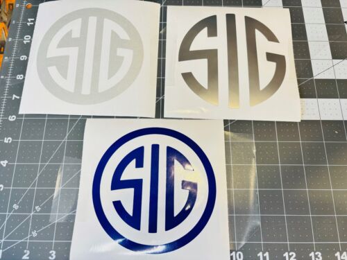 Sig Sauer Vinyl Decal 3 Styles SMALL Sizes & Colors Buy 2 Get 1 FREE & FREE Ship