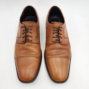 J. Murphy Mens Size 8.5M Tan Leather Dress Shoes Oxford Cap Toe Lace Up