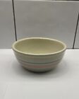 Vintage McCoy Pottery Pink & Blue Striped Cereal Small Bowl 7016 USA