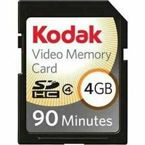 Kodak SDHC 4gb class 4 video memory card 90 minutes- Set of 2