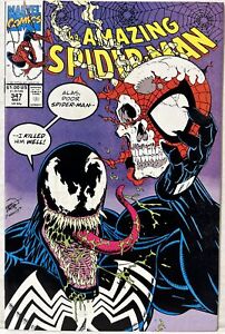 Amazing Spider-Man #347 Iconic Venom Cover Erik Larsen Marvel 1991 *VF+*