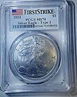 MS70 2021 $1 American Silver Eagle Type I ,1 Oz PCGS First Strike