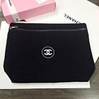 CHANEL BEAUTÉ Black Cloth Cosmetic Zip Pouch Bag. VIP GIFT. NEW