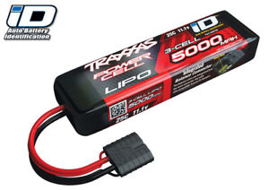 Traxxas 2872X 3S 11.1V 5000 25C LiPo Battery w/iD Connector : Slash 4X4 VXL