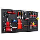Pegboard Wall Organizer Kit 4'.Metal Toolboard with 3 Pegboards & 25 Accessories