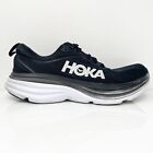 Hoka One One Mens Bondi 8 1123202 BWHT Black Running Shoes Sneakers Size 10.5 D