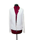Tailor B. Moss Cardigan Sweater White Women Vintage Size Large