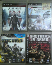 PlayStation 3 Game Lot Assassins Creed Rouge Black Flag Brother In Arms Socom 4