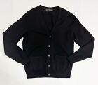 Ralph Lauren Black Label Sweater Medium Black Cashmere Button Up Cardigan