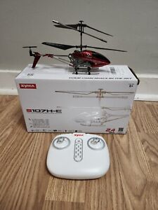 Syma S107H-E Red 2.4 GHz *No Charger*  Remote Control Helicopter Untested