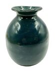 Studio Art Pottery Small Bud Vase Teal Green Blue 4 inches tall