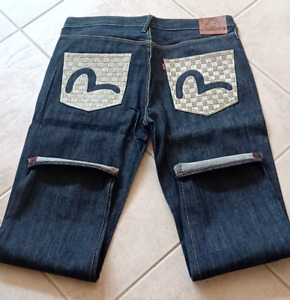Y2K Evisu Genes Men’s Diacock Seagull Streetwear Jeans Size 38x31 NEW wo/TAGS