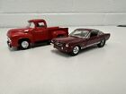 55 Ford Pickup And 65 Ford Mustang 1/43 Mustang Has Issues Road Champ Pre-Owned