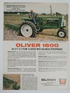 Original 1963 2 Page Oliver 1600 Tractor Ad