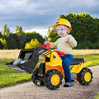 Kids Ride on Excavator w/Helmet & 3 Toy Stones for 3 + Years Old Kids Big Bucket