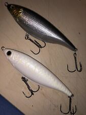 LOT OF (2) 6in. Custom Painted Canal Stick Shadd Lures Cast and Slay! Popper