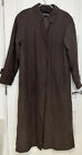 Vintage Goldix Lady’s Long Coat In Dark Brown With Removable Lining Size 14