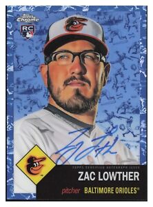 New Listing2022 Topps Chrome Platinum Blue Toile Refractor Zac Lowther #CPA-ZL RC Auto /99