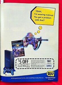 2002 SOCOM US Navy Seals PlayStation Video Game BEST BUY Promo Print AD & Coupon