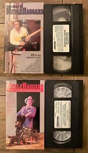VHS: Best of Merle Haggard + Poet of the Common Man: country music lot rare