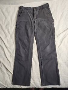 Carhartt Double Knee Pants Mens Size 34x32 Relaxed Fit Carpenter Gray 103334 029