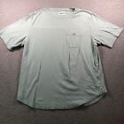 Pact Shirt Mens Extra Large Aqua Green Pocket Linen Organic Cotton Button Tee