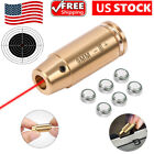 Brass CAL 9mm Red Laser Bore Sight Cartridge Bullet Shap Boresighter 6 Batteries