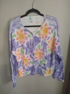 CAMPERS Women's Handpainted  Cardigan Sweater XL