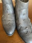 Cato Comfort Est. 1946 Ankle Star Stud Boots Women's Graphite Gray Sz 8W