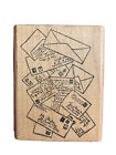 Wood Mounted Rubber Stamp Pile Of Letters/Mail 2”x2.5” By Stamp Francisco