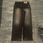 Southpole Rare Gray/Black Mens Baggy Wide Leg Red Tab Pocket Jeans 32x32