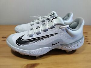 Nike Alpha Huarache Elite 4 Low Baseball Cleats White FD2745-100 Men's Size 9