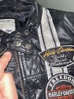 Vintage harley davidson leather jacket women small new