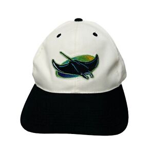 Vintage Tampa Bay Devil Rays Hat Cap White Black Snapback Adjustable MLB