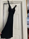 Betsey Johnson Vintage Black Silk And Lace Dress Sz P/S