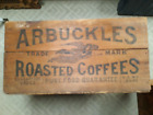 Antique Arbuckles Roasted Coffee Crate Wood Shipping Box 25x19x15